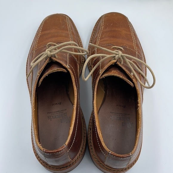 ALLEN Edmonds BRUCE Chestnut Tan Leather Shoes Mens 7 D - Picture 7 of 8